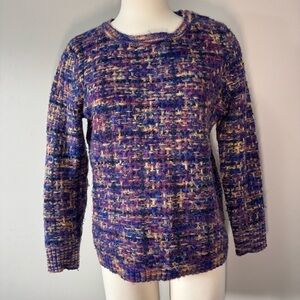 Parkhurst Maeve Pullover Multicolor Textured Crew Neck Sweater